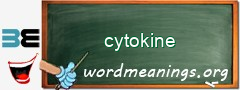 WordMeaning blackboard for cytokine